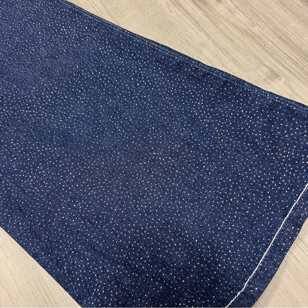 Girlfriends LA vintage y2k deadstock bootcut sparkly jeans NWOT Sz 15 stretchy - Picture 14 of 14